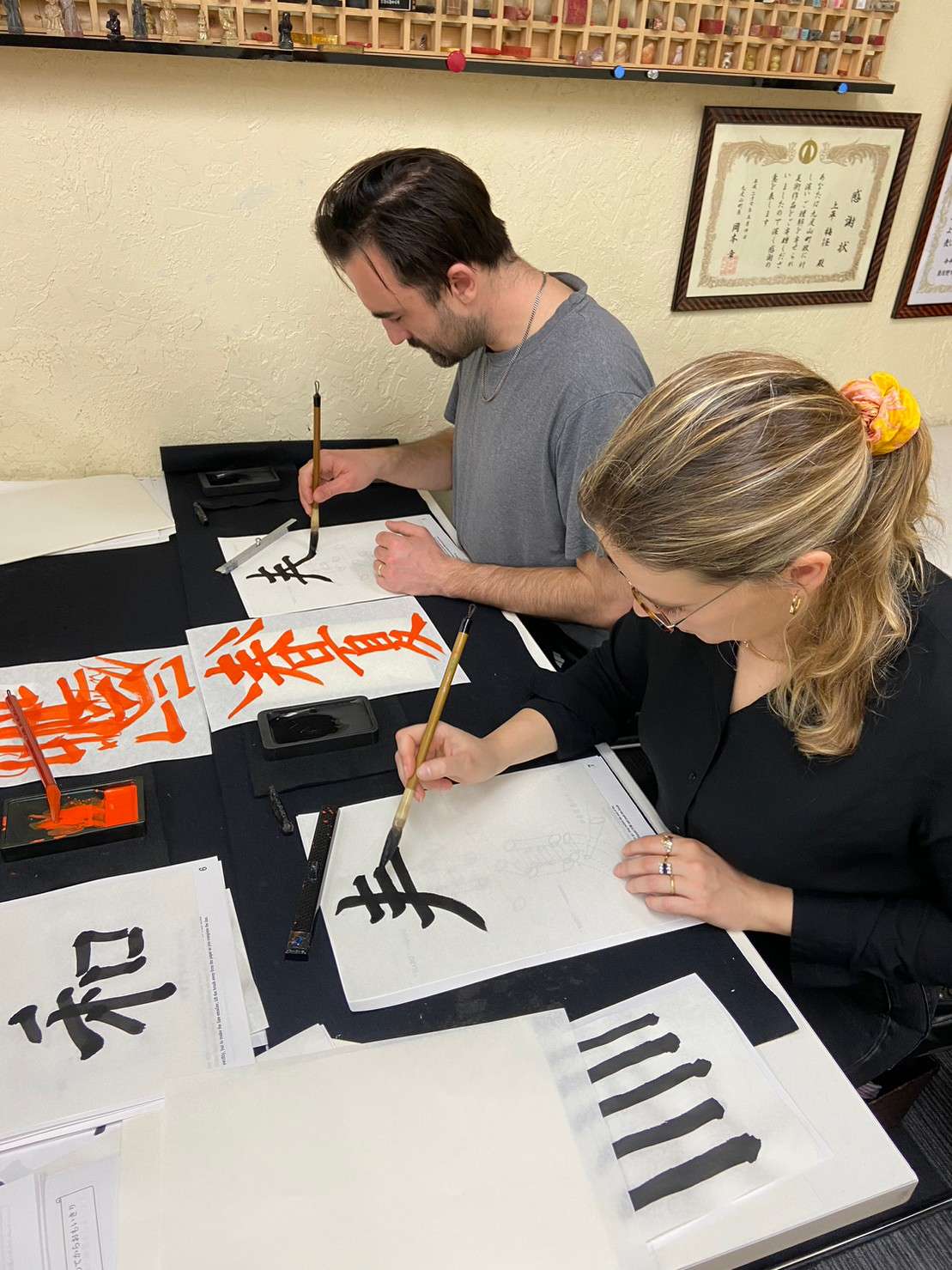 外国人コース　60分基礎コース受講風景